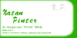 natan pinter business card