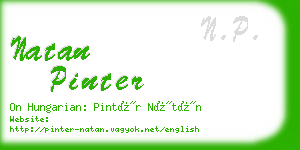 natan pinter business card